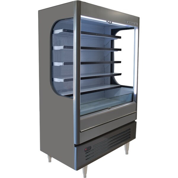 Open Air Merchandiser, Vertical, 18.8 Cu. Ft, 115 Volt, Grey